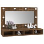 Oak brown mirror and LED furniture 90x31.5x62 cm by vidaXL, bathroom vanities - Ref: Foro24-820459, Price: 62,92 €, Discount: %