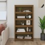 Solid pine wood bookshelf in honey brown color, 80x35x154 cm by vidaXL, Bookcases and shelves - Ref: Foro24-821692, Price: 17...