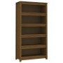 Solid pine wood bookshelf in honey brown color, 80x35x154 cm by vidaXL, Bookcases and shelves - Ref: Foro24-821692, Price: 17...