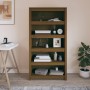 Solid pine wood bookshelf in honey brown color, 80x35x154 cm by vidaXL, Bookcases and shelves - Ref: Foro24-821692, Price: 17...