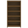 Solid pine wood bookshelf in honey brown color, 80x35x154 cm by vidaXL, Bookcases and shelves - Ref: Foro24-821692, Price: 17...