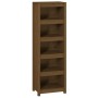 Estantería madera maciza de pino marrón miel 50x35x154 cm de vidaXL, Librerías y estanterías - Ref: Foro24-821717, Precio: 96...