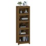 Solid pine wood bookshelf in honey brown color, 50x35x154 cm by vidaXL, Bookcases and shelves - Ref: Foro24-821717, Price: 96...