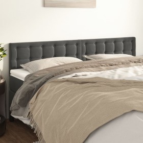 Cabeceros 2 unidades de terciopelo gris oscuro 90x5x78/88 cm de vidaXL, Cabeceros y pies de cama - Ref: Foro24-346511, Precio...