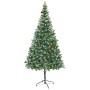 Künstlicher Weihnachtsbaum mit LED-Lichtern und Tannenzapfen 210 cm von vidaXL, Weihnachtsbäume - Ref: Foro24-3077443, Preis:...