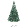 Árbol de Navidad artificial con luces LED y piñas 210 cm de vidaXL, Arboles de navidad - Ref: Foro24-3077443, Precio: 80,30 €...