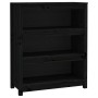 Estantería madera maciza de pino negra 80x35x97 cm de vidaXL, Librerías y estanterías - Ref: Foro24-821683, Precio: 110,68 €,...