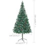 Árbol de Navidad artificial con luces LED y piñas 210 cm de vidaXL, Arboles de navidad - Ref: Foro24-3077443, Precio: 80,30 €...