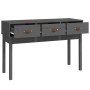 Mesa consola de madera maciza de pino gris 114x40x75 cm de vidaXL, Mesas auxiliares - Ref: Foro24-821756, Precio: 118,96 €, D...