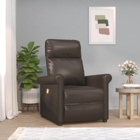 Brown synthetic leather massage chair by vidaXL, Electric massage chairs - Ref: Foro24-348041, Price: 206,99 €, Discount: %