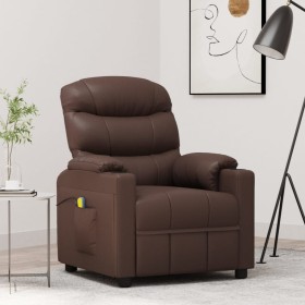 Brown synthetic leather massage chair by vidaXL, Electric massage chairs - Ref: Foro24-348065, Price: 247,99 €, Discount: %