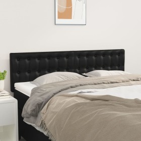 Headboards 2 units black synthetic leather 72x5x78/88 cm by vidaXL, Headboards and footboards - Ref: Foro24-346464, Price: 64...