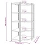 Resistant corner shelving 5 levels steel and plywood by vidaXL, Industrial shelving - Ref: Foro24-152881, Price: 114,99 €, Di...