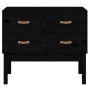 Solid black pine wood console table 90x40x78 cm by vidaXL, Sideboards - Ref: Foro24-821743, Price: 138,85 €, Discount: %