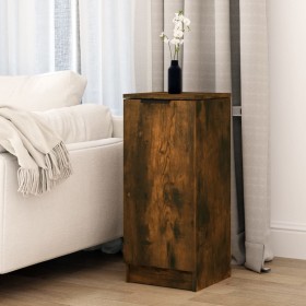 Aparador madera contrachapada color roble ahumado 30x30x70 cm de vidaXL, Aparadores - Ref: Foro24-817006, Precio: 33,36 €, De...