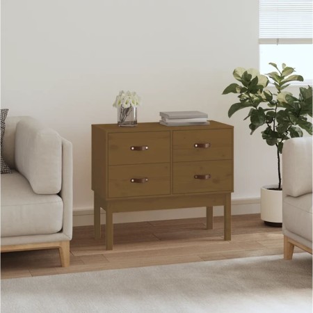 Honey brown solid pine wood console table 90x40x78 cm by vidaXL, Sideboards - Ref: Foro24-821742, Price: 102,67 €, Discount: %