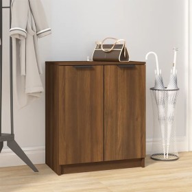 Oak brown plywood shoe cabinet 59x35x70 cm by vidaXL, Shoe racks and shoe organizers - Ref: Foro24-817104, Price: 78,24 €, Di...