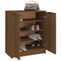 Oak brown plywood shoe cabinet 59x35x70 cm by vidaXL, Shoe racks and shoe organizers - Ref: Foro24-817104, Price: 75,07 €, Di...