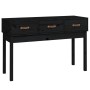 Solid black pine wood console table 114x40x75 cm by vidaXL, Side tables - Ref: Foro24-821758, Price: 119,99 €, Discount: %