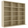 Oak plywood CD shelf 102x23x89.5 cm by vidaXL, CD and DVD storage - Ref: Foro24-801790, Price: 69,01 €, Discount: %