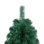 Halber Weihnachtsbaum mit Lichtern und grünen Kugeln 150 cm von vidaXL, Weihnachtsbäume - Ref: Foro24-3077478, Preis: 58,59 €...