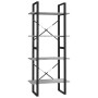 4-tier gray plywood shelving unit 60x30x140 cm by vidaXL, Bookcases and shelves - Ref: Foro24-821310, Price: 56,60 €, Discoun...