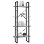 4-tier gray plywood shelving unit 60x30x140 cm by vidaXL, Bookcases and shelves - Ref: Foro24-821310, Price: 56,60 €, Discoun...