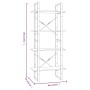 4-tier gray plywood shelving unit 60x30x140 cm by vidaXL, Bookcases and shelves - Ref: Foro24-821310, Price: 56,60 €, Discoun...