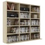 Oak plywood CD shelf 102x23x89.5 cm by vidaXL, CD and DVD storage - Ref: Foro24-801790, Price: 69,01 €, Discount: %