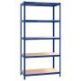 Shelving 5 levels 2 units steel and blue plywood by vidaXL, Industrial shelving - Ref: Foro24-152866, Price: 99,21 €, Discoun...