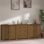 Honey brown solid pine wood sideboard 230 x 35 x 80 cm by vidaXL, Sideboards - Ref: Foro24-3114077, Price: 308,55 €, Discount: %