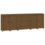 Aparador de madera maciza de pino marrón miel 230 x 35 x 80 cm de vidaXL, Aparadores - Ref: Foro24-3114077, Precio: 308,55 €,...