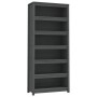 Estantería madera maciza de pino gris 80x35x183 cm de vidaXL, Librerías y estanterías - Ref: Foro24-821696, Precio: 226,99 €,...