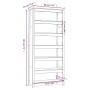 Estantería madera maciza de pino gris 80x35x183 cm de vidaXL, Librerías y estanterías - Ref: Foro24-821696, Precio: 226,74 €,...