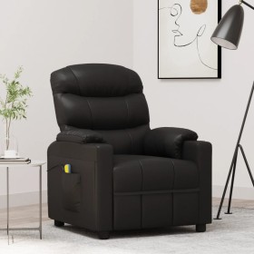 Sillón de masaje de cuero sintético negro de vidaXL, Sillones de masaje eléctricos - Ref: Foro24-348063, Precio: 257,99 €, De...