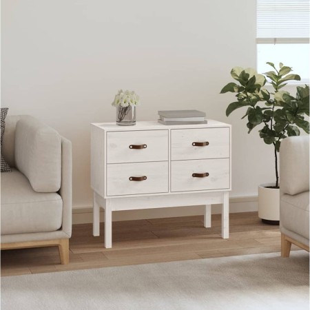 Solid white pine wood console table 90x40x78 cm by vidaXL, Sideboards - Ref: Foro24-821740, Price: 102,99 €, Discount: %