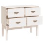 Mueble consola de madera maciza de pino blanco 90x40x78 cm de vidaXL, Aparadores - Ref: Foro24-821740, Precio: 102,99 €, Desc...