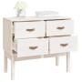 Mueble consola de madera maciza de pino blanco 90x40x78 cm de vidaXL, Aparadores - Ref: Foro24-821740, Precio: 102,99 €, Desc...