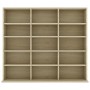 Oak plywood CD shelf 102x23x89.5 cm by vidaXL, CD and DVD storage - Ref: Foro24-801790, Price: 69,01 €, Discount: %