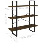 Smoked oak plywood shelf 100x30x105 cm by vidaXL, Bookcases and shelves - Ref: Foro24-821321, Price: 46,20 €, Discount: %