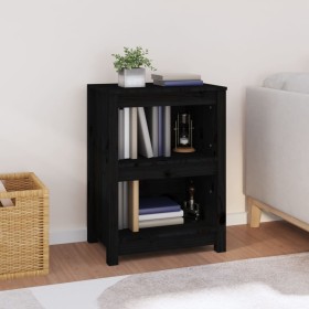 Estantería madera maciza de pino negra 50x35x68 cm de vidaXL, Librerías y estanterías - Ref: Foro24-821703, Precio: 67,99 €, ...