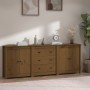 Honigbraunes Sideboard aus massiver Kiefer 210x35x80 cm von vidaXL, Sideboards - Ref: Foro24-3114072, Preis: 278,70 €, Rabatt: %