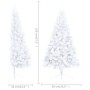 Medio árbol de Navidad con luces y bolas blanco 120 cm de vidaXL, Arboles de navidad - Ref: Foro24-3077482, Precio: 58,03 €, ...