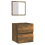 Bathroom cabinet with mirror smoked oak plywood by vidaXL, Bathroom furniture - Ref: Foro24-820472, Price: 48,35 €, Discount: %