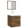 Bathroom cabinet with mirror smoked oak plywood by vidaXL, Bathroom furniture - Ref: Foro24-820472, Price: 48,35 €, Discount: %