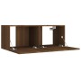 TV furniture set 4 pieces oak brown plywood by vidaXL, TV Furniture - Ref: Foro24-3114205, Price: 183,19 €, Discount: %