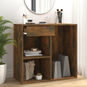 Smoked oak wood makeup cabinet 80x40x75 cm by vidaXL, Lockers and storage cabinets - Ref: Foro24-820502, Price: 42,71 €, Disc...