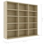 Oak plywood CD shelf 102x23x89.5 cm by vidaXL, CD and DVD storage - Ref: Foro24-801790, Price: 69,01 €, Discount: %