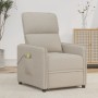 Cream Microfiber Fabric Massage Recliner by vidaXL, Electric massage chairs - Ref: Foro24-347980, Price: 183,30 €, Discount: %