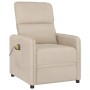 Cream Microfiber Fabric Massage Recliner by vidaXL, Electric massage chairs - Ref: Foro24-347980, Price: 183,30 €, Discount: %